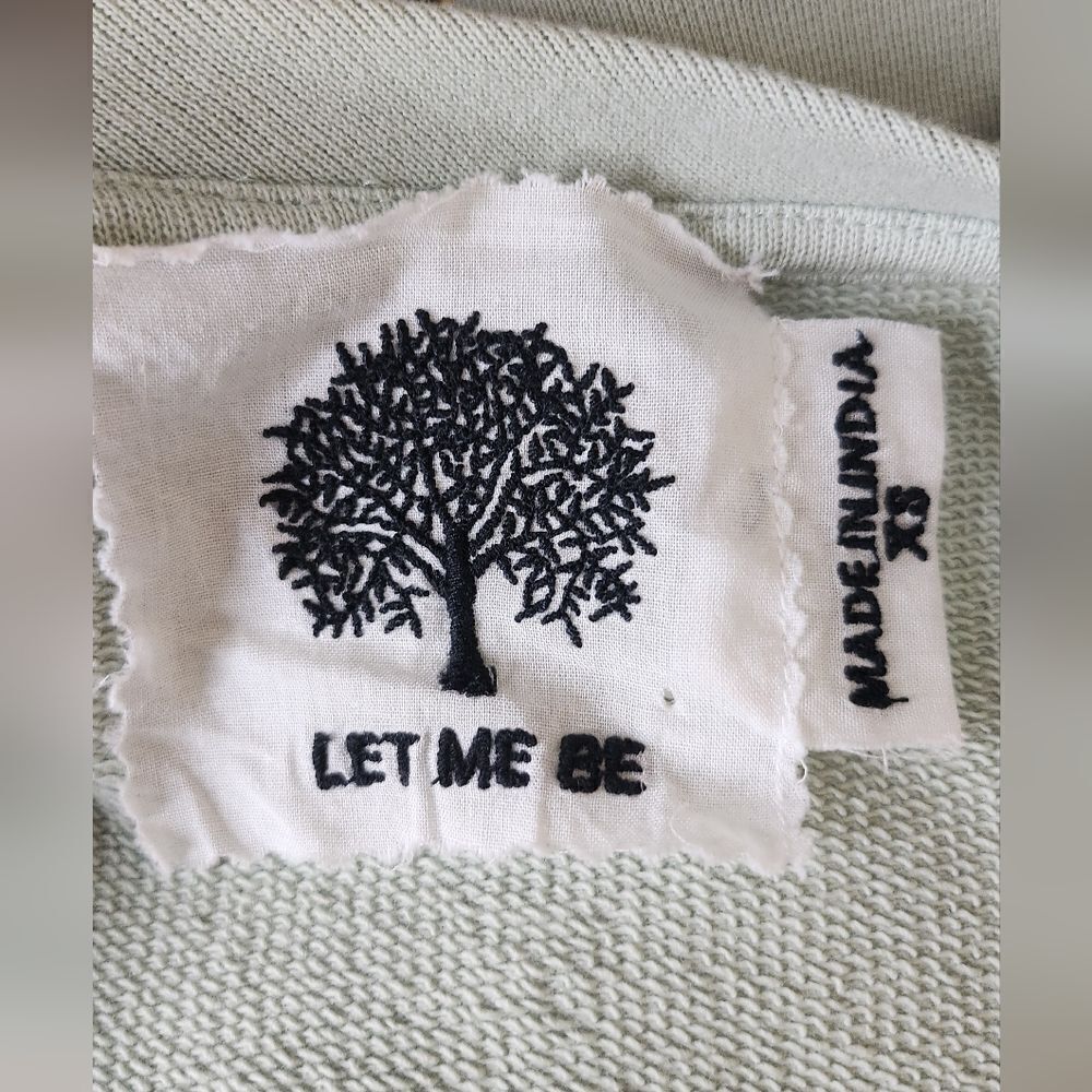 Anthropologie Let Me Be Luckcharm women's blue cotton beaded sweatshirt Size XS - Picture 7 of 12